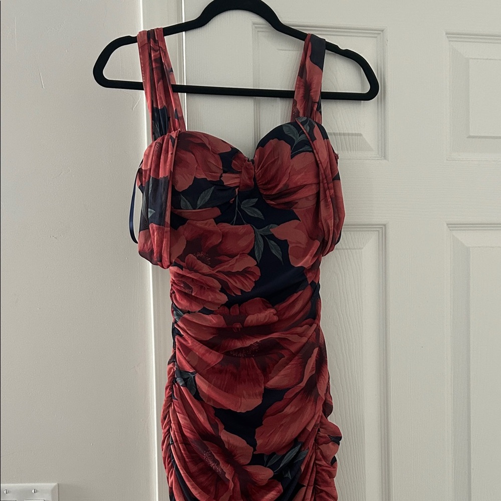Windsor Black and Red Floral Maxi Dress